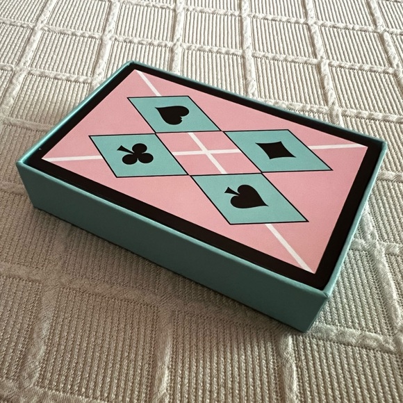 Tiffany & Co. deck playing cards argyle pink Tiffany blue white black - Picture 6 of 11